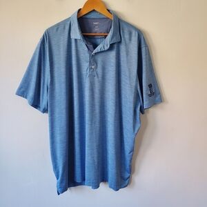 Johnnie-O Performance Golf Polo Shirt Blue Striped Mens Size 2XL